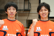 坂本修一選手(左)と池田信太郎選手(右)